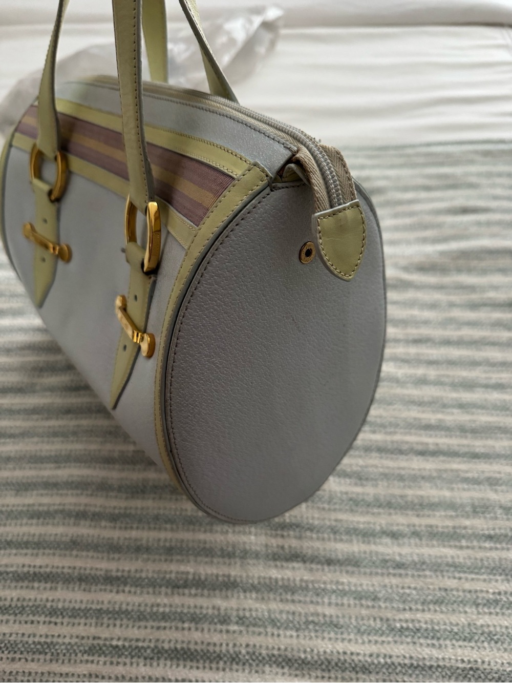 Moschino Leather Satchel with Gold Hardware - Picture 2 of 9